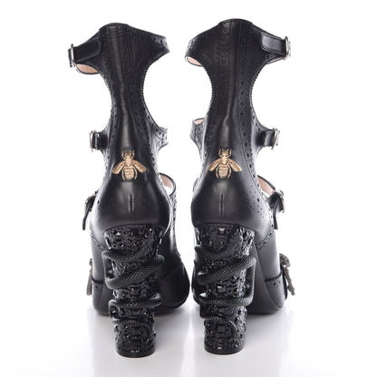 Gucci Calfskin Queercore Mid Calf Loafer Pumps 42 Black 4 of 8