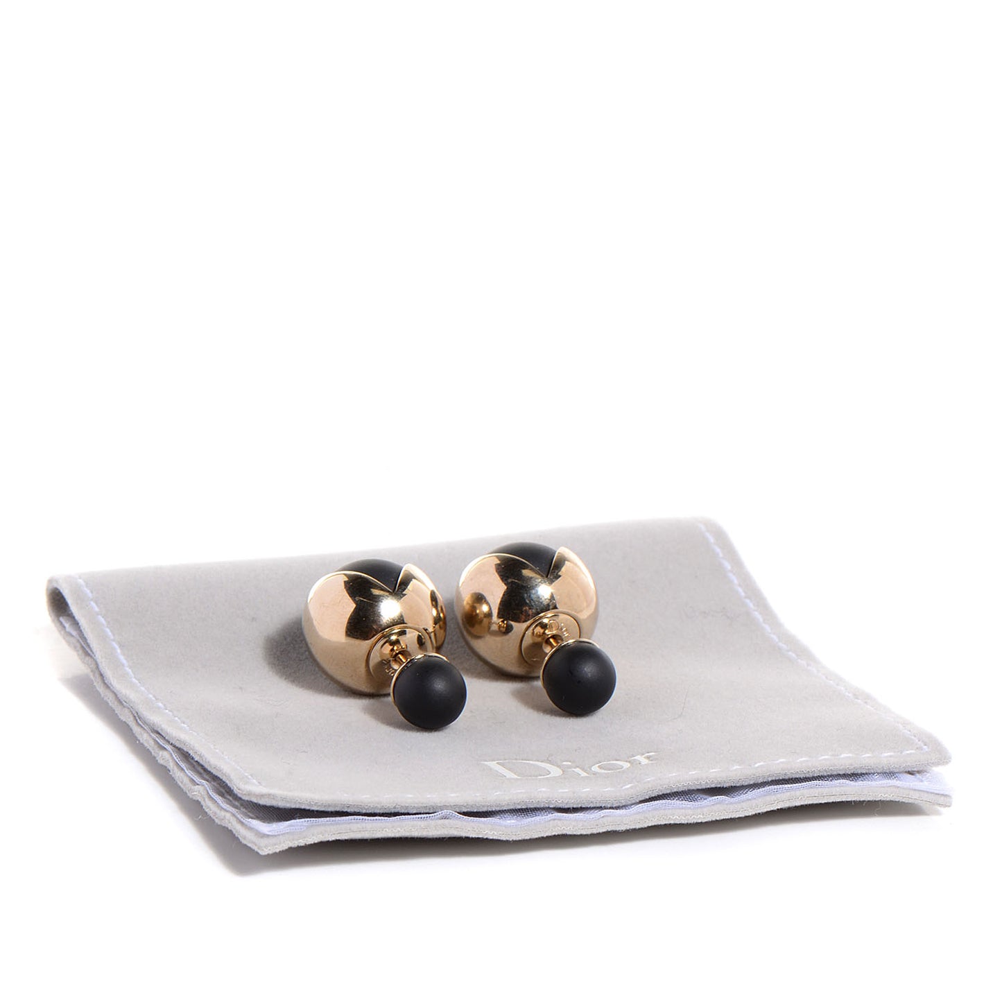 Mise En Dior Tribal Earrings Matte Black Gold