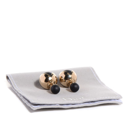 Christian Dior Mise En Dior Tribal Earrings Matte Black Gold 5 of 5