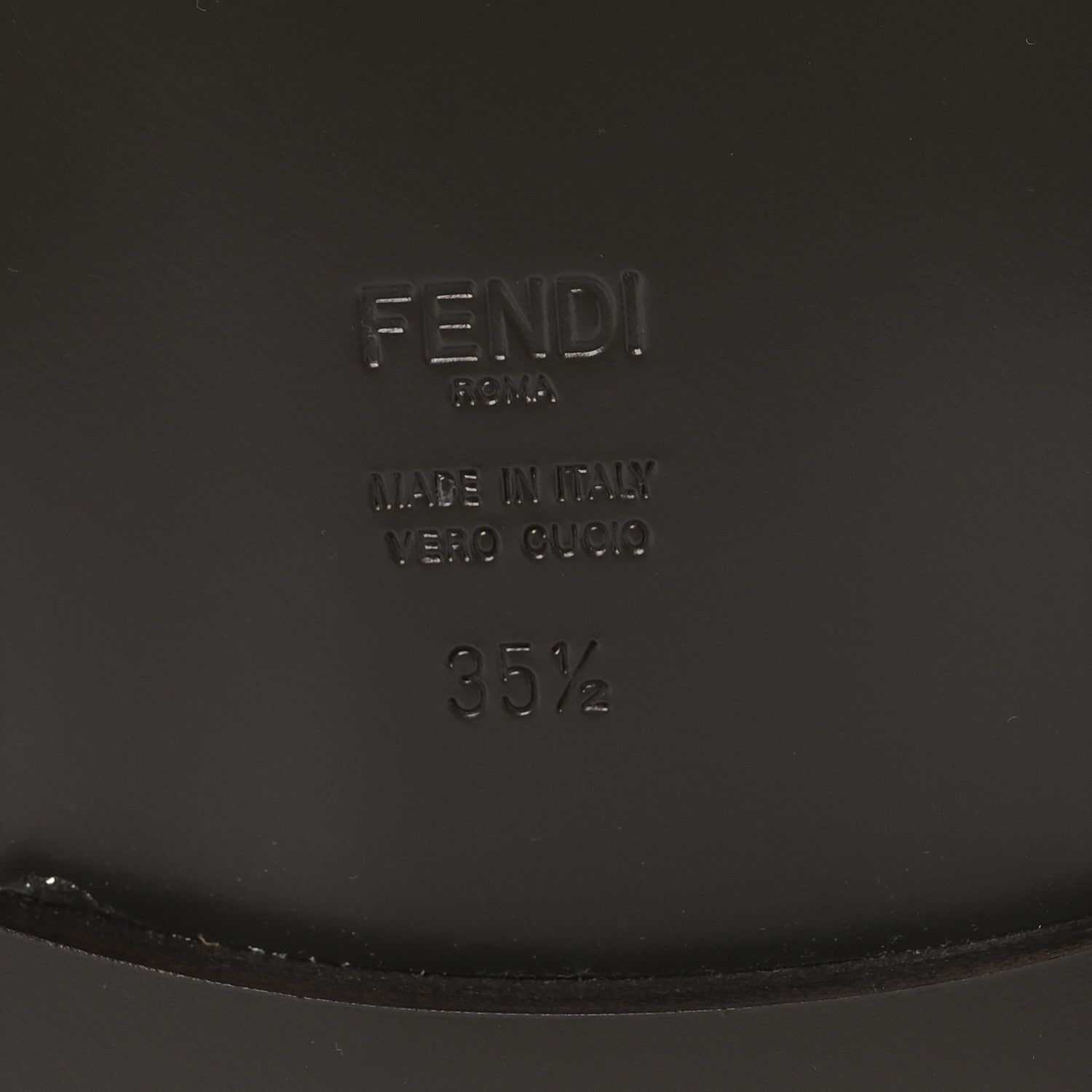 Fendi Calfskin Crocodile Embossed Karligraphy Logo Riding Boots 35.5 Maya 8 of 9