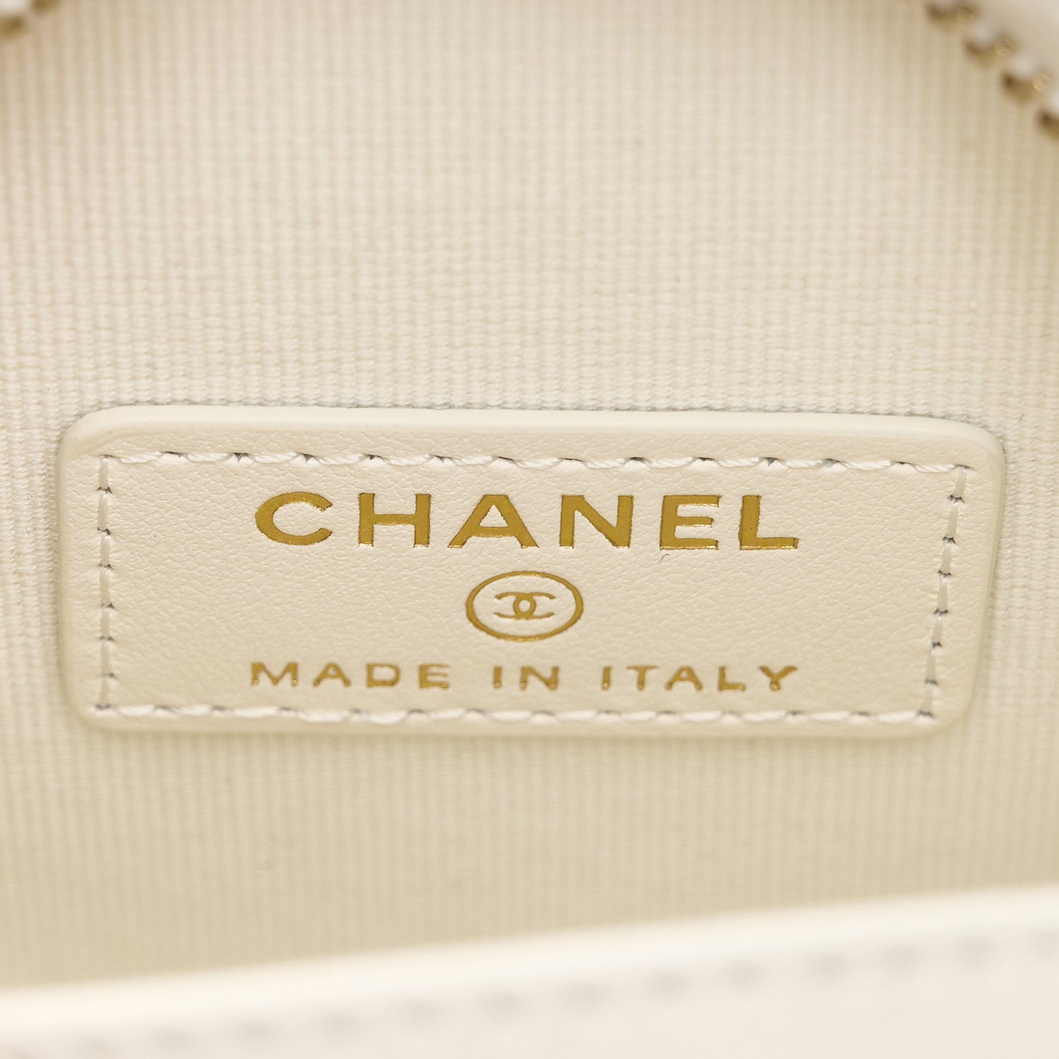 Chanel Tweed Quilted Round Filigree Pouch With Chain White Black 10 of 18