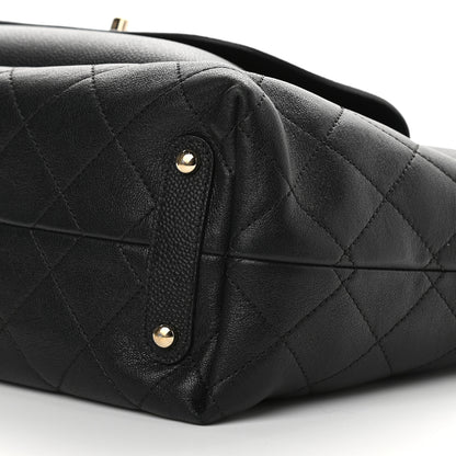 Chanel Sheepskin Caviar Quilted Large Shopping Tote Black 9 of 9
