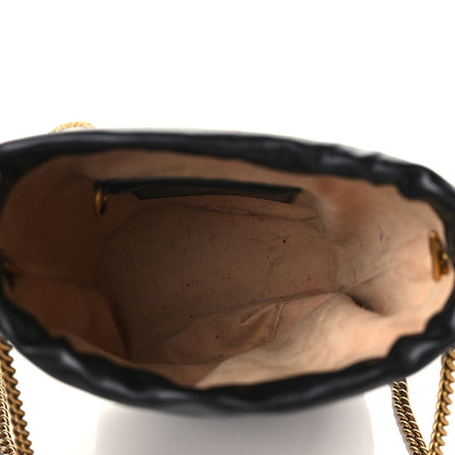 Gucci Calfskin Matelasse Mini GG Marmont 2.0 Bucket Bag Black 5 of 10