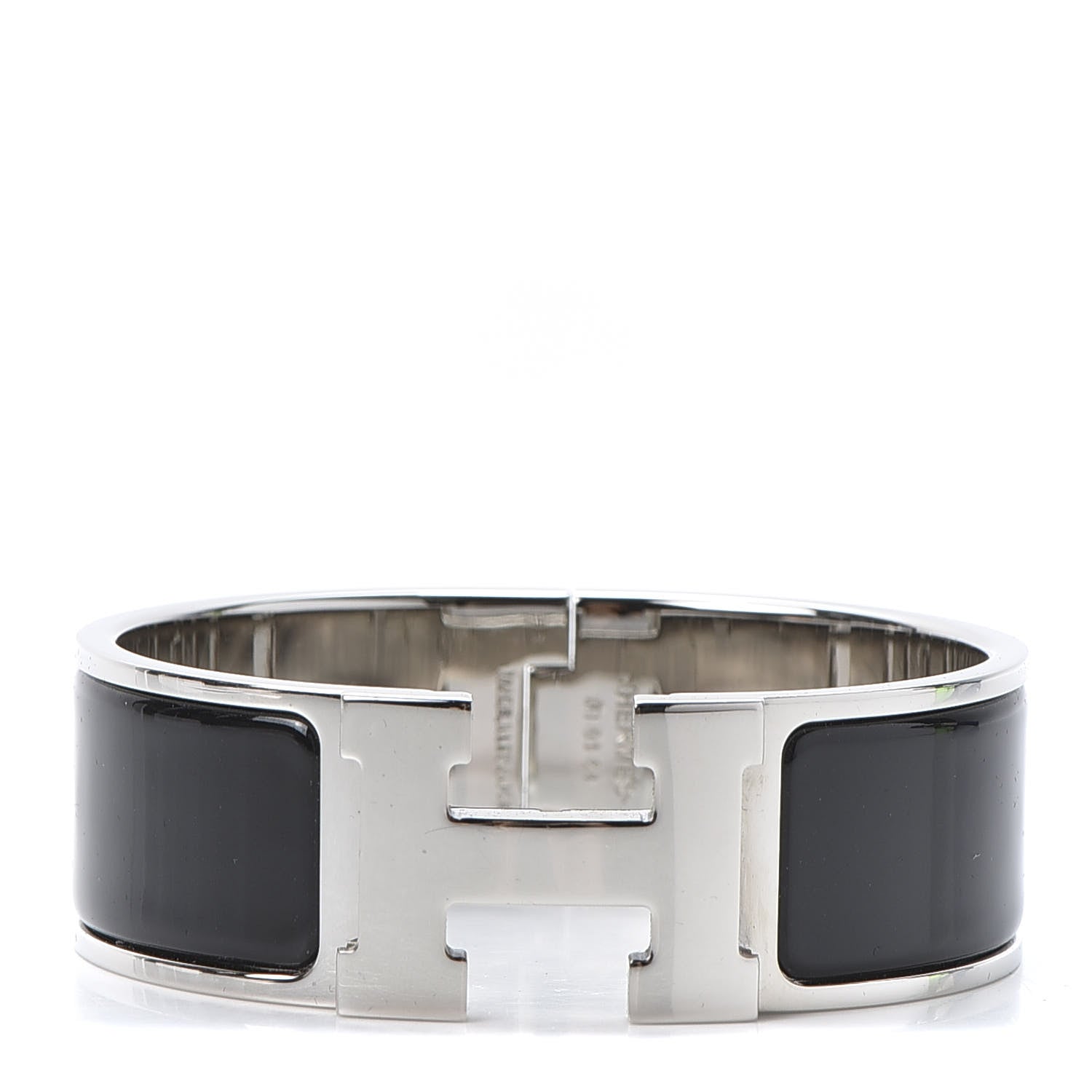 Hermes Enamel Wide Clic Clac H Bracelet PM Black 1 of 3