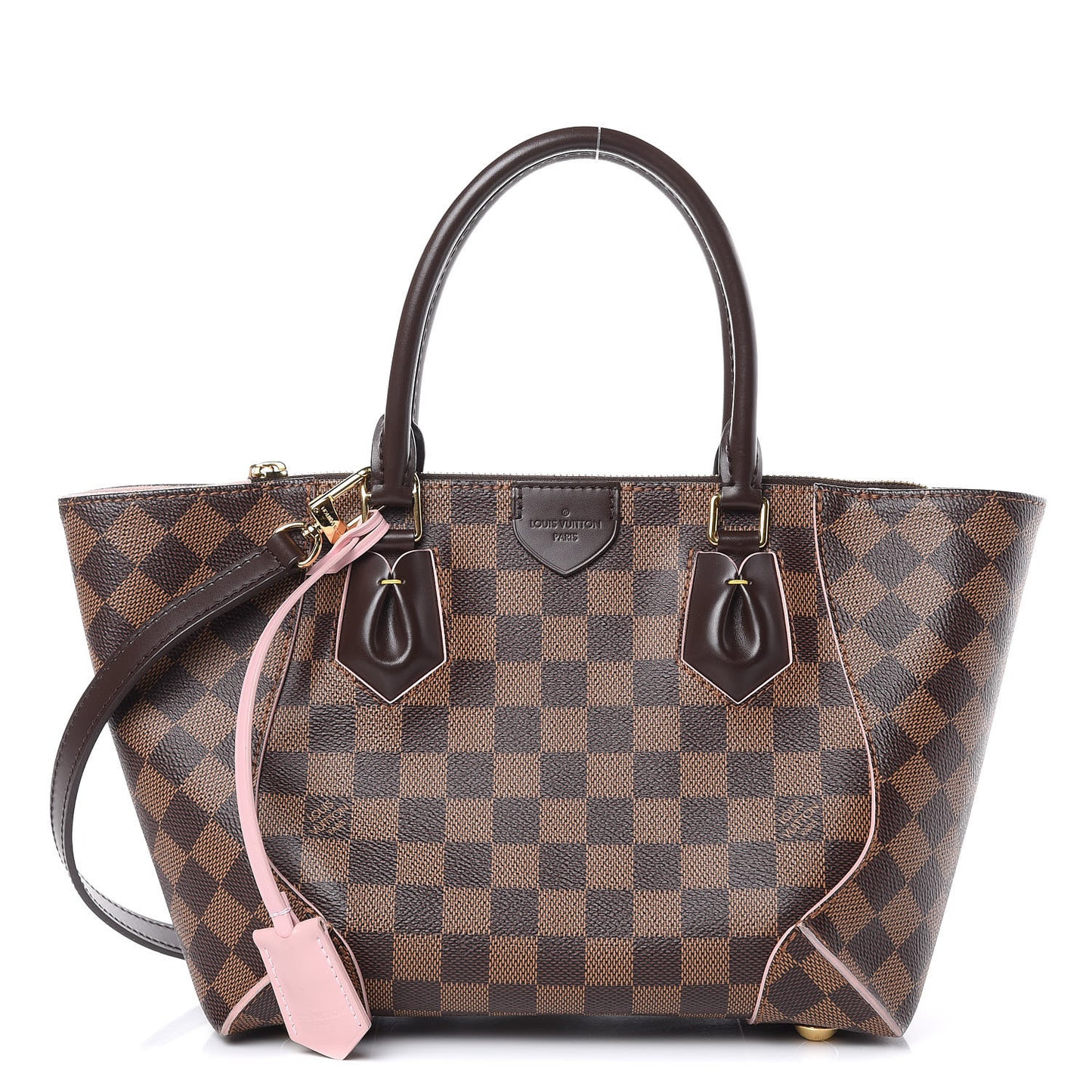 Damier Ebene Caissa Tote PM Rose Ballerine
