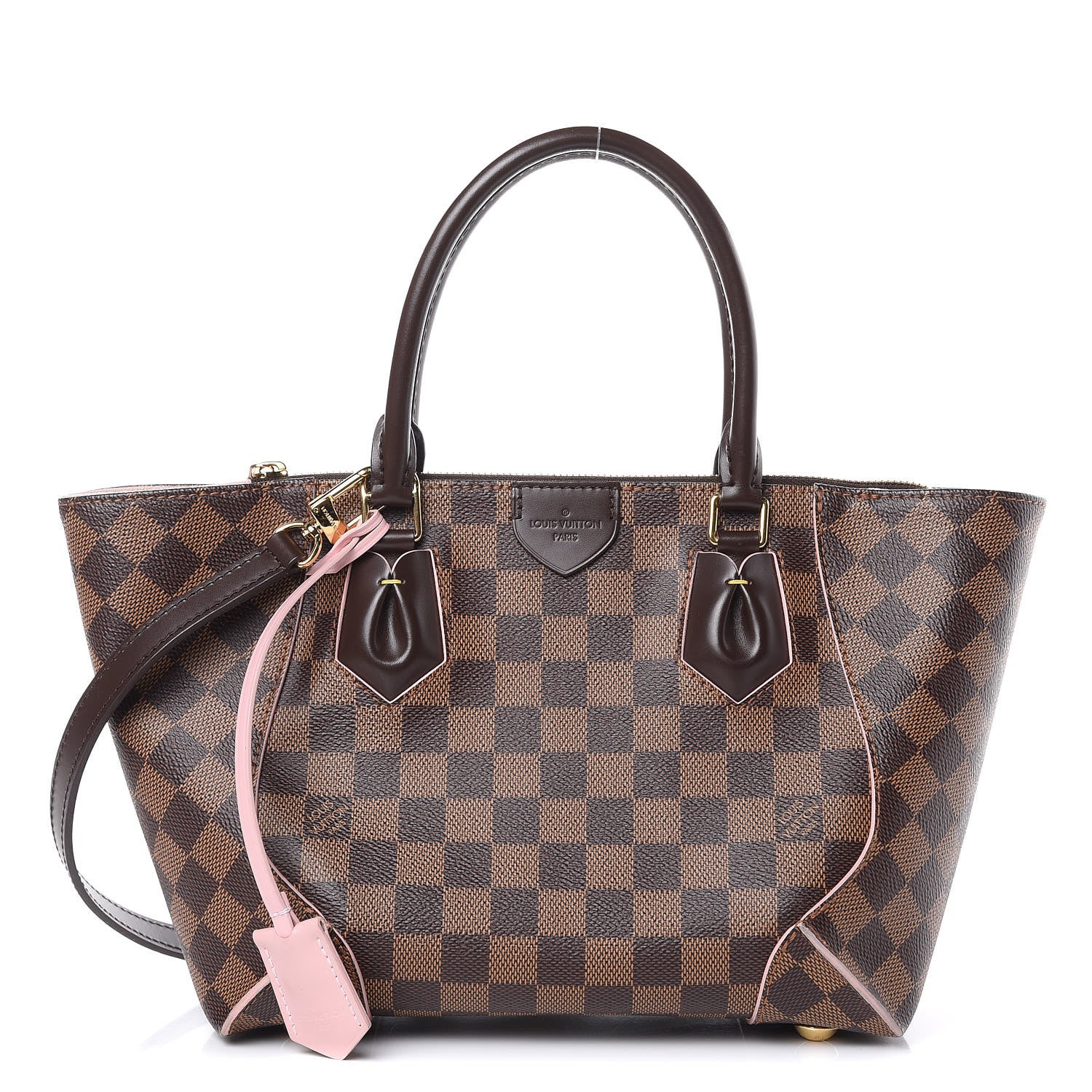 Louis Vuitton Damier Ebene Caissa Tote PM Rose Ballerine 1 of 12