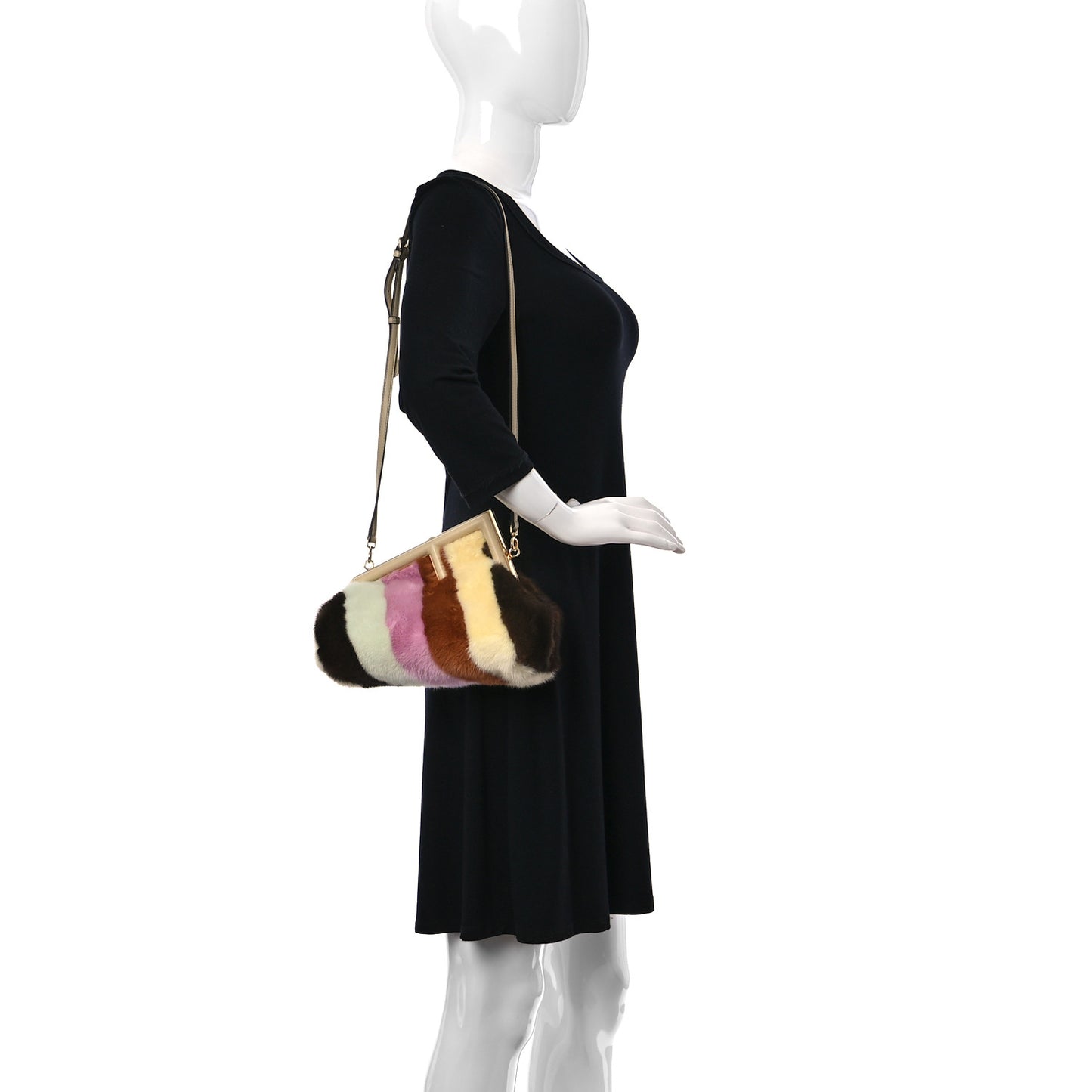Mink Nappa Small Fendi First Multicolor