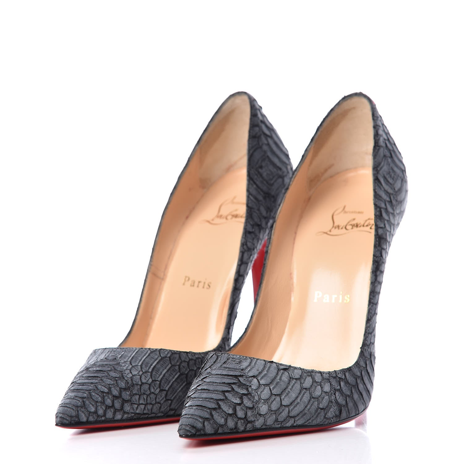 Christian Louboutin Watersnake Nubuck So Kate 120 Pumps 36.5 Light Black 3 of 15