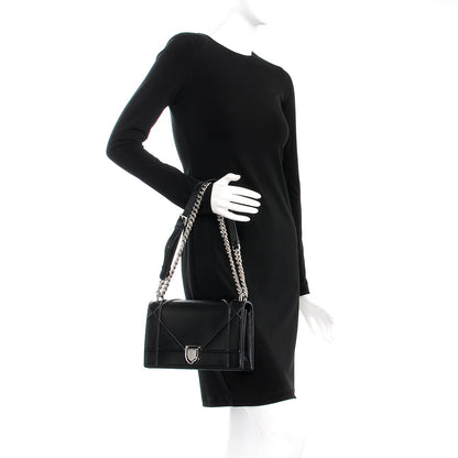 Christian Dior Lambskin Medium Diorama Flap Bag Black 3 of 9