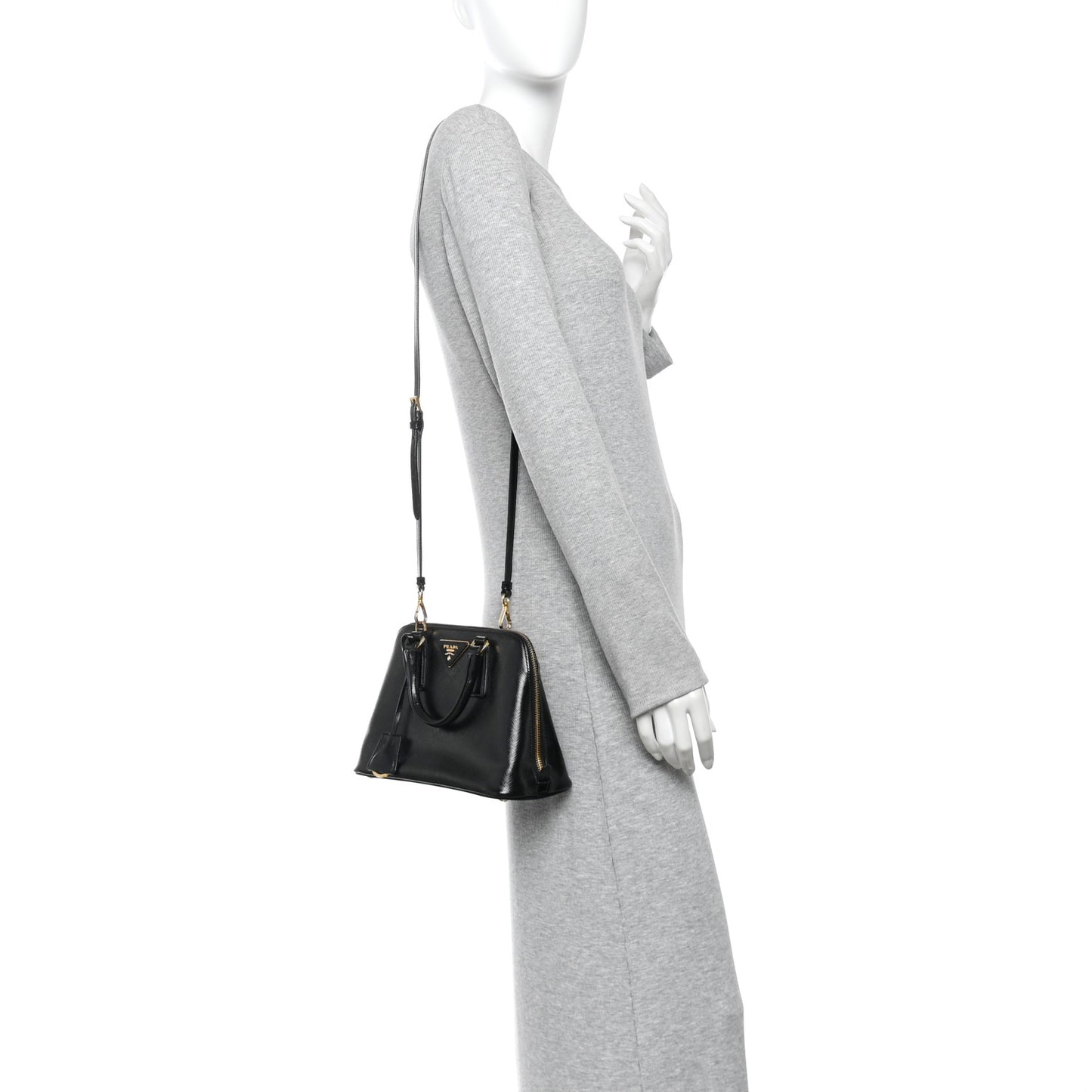 Saffiano Lux Small Promenade Tote Black