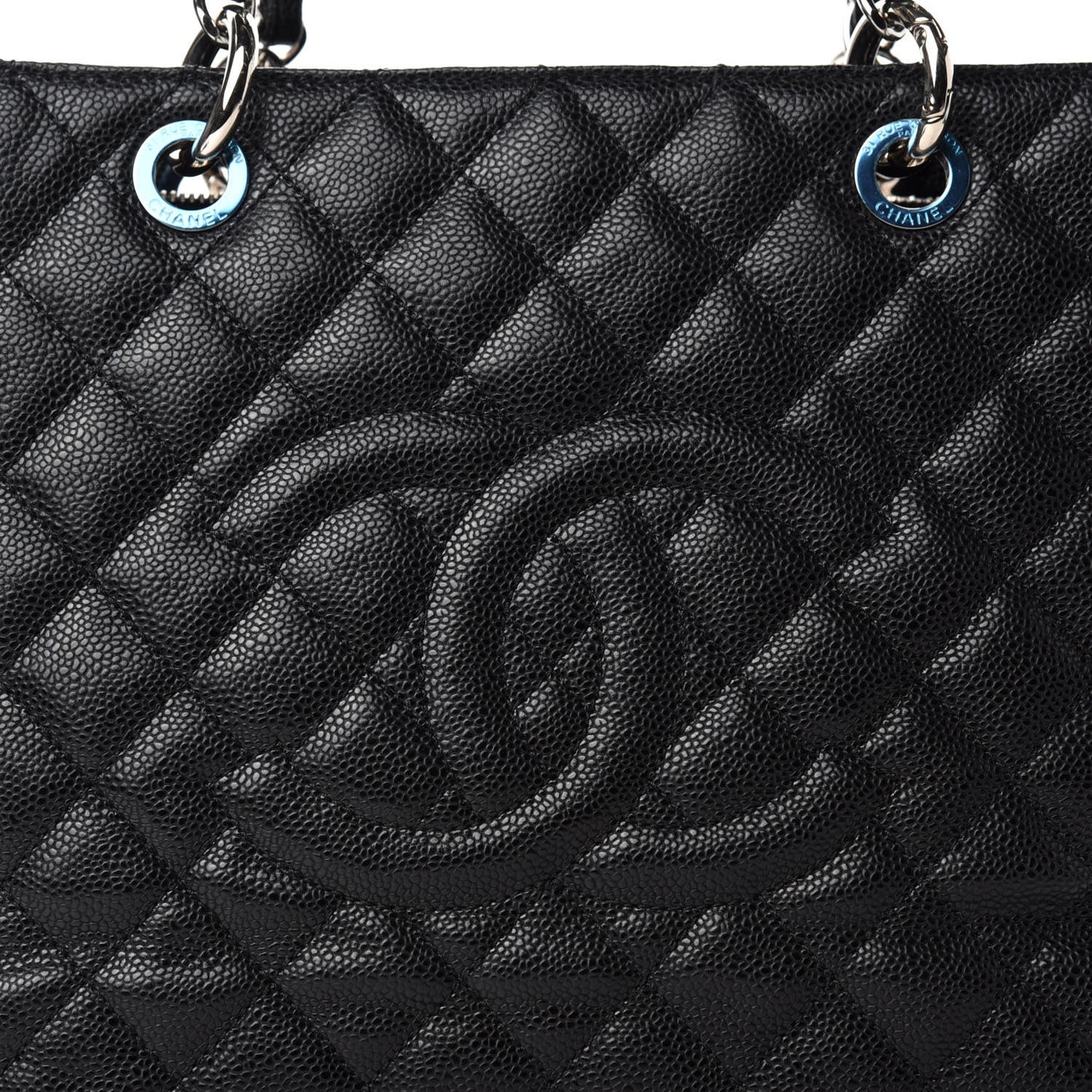 Caviar Quilted Grand Shopping Tote GST Black