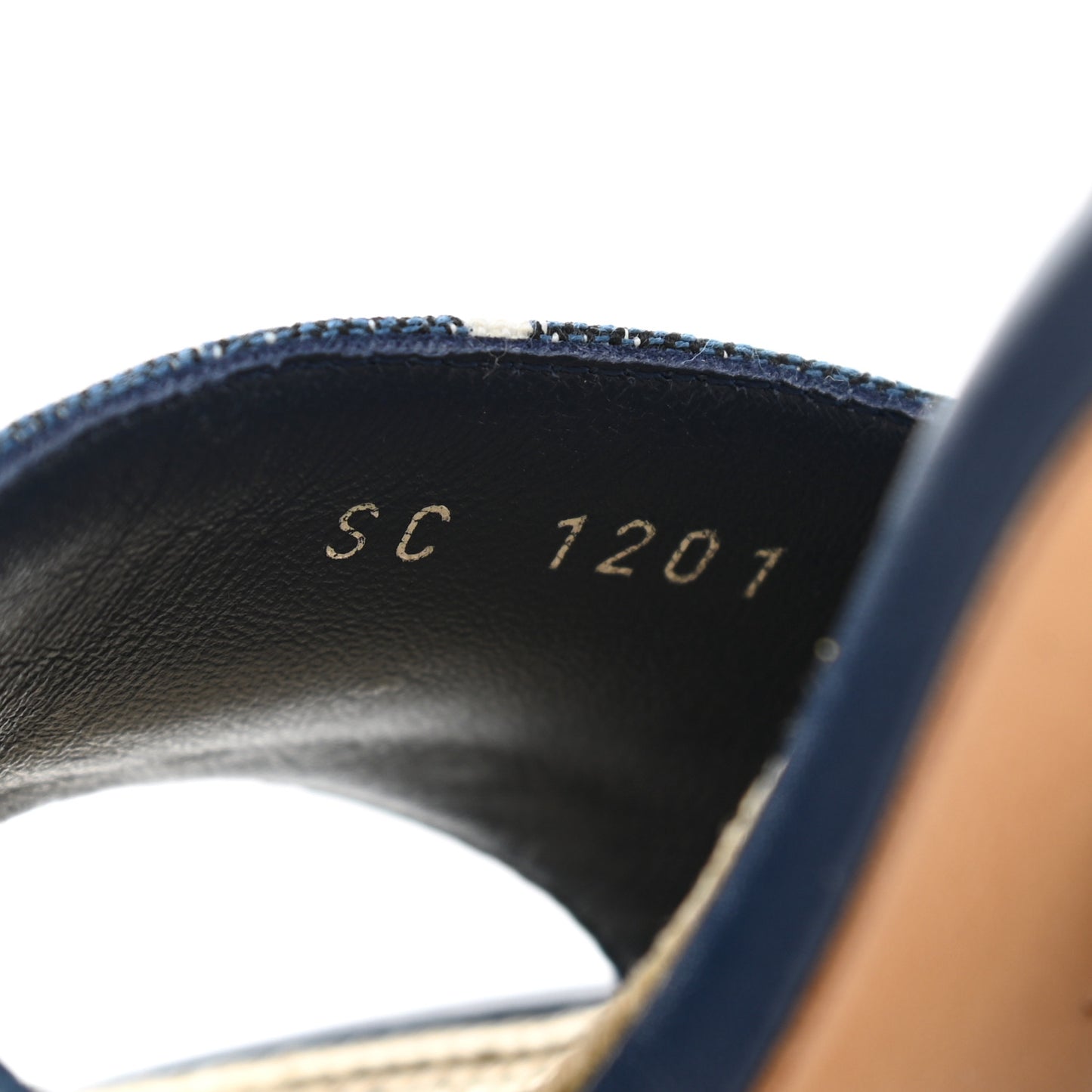 Monogram Denim Maia Wedge Sandal 37.5