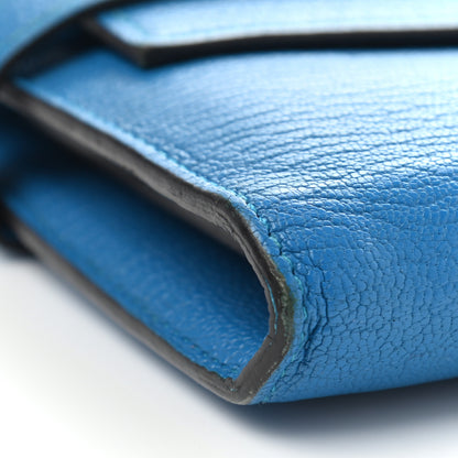 Hermes Chevre Mysore Kelly Longue Wallet Bleu Zanzibar 14 of 15