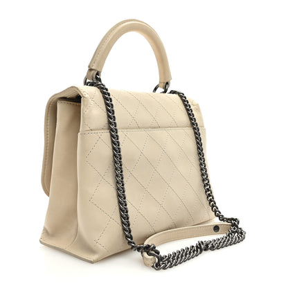 Chanel Calfskin Stitched Urban Luxury Top Handle Bag Ivory 3 of 10