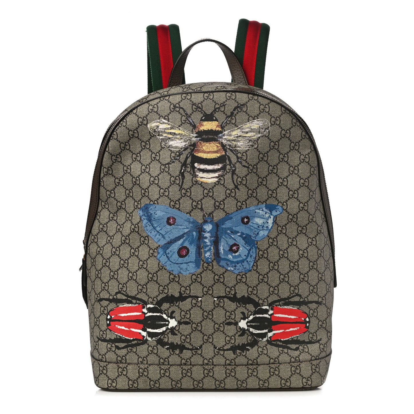 GG Supreme Monogram Web Insect Dome Backpack