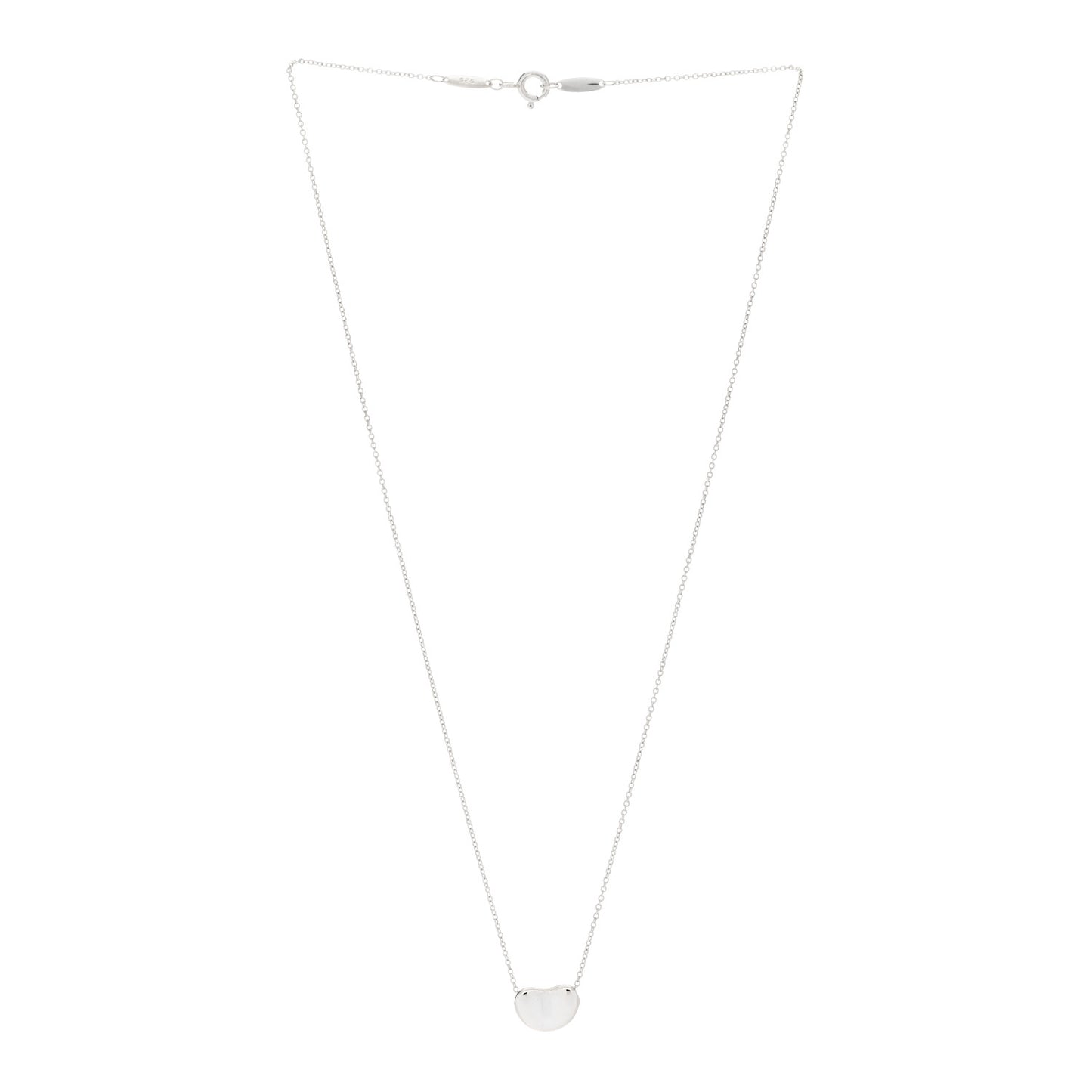 Sterling Silver 12mm Elsa Peretti Bean Pendant Necklace