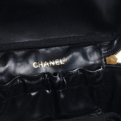 Chanel Lambskin Vanity Cosmetic Bag Black 6 of 10