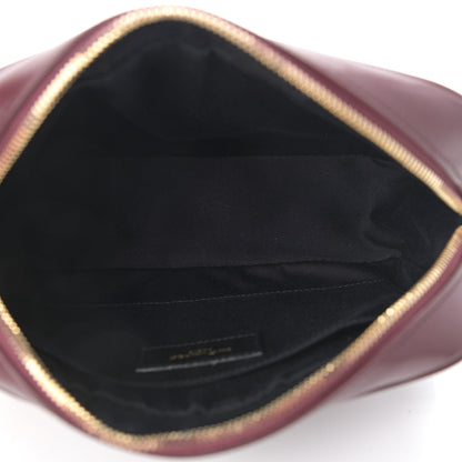 Saint Laurent Calfskin Matelasse Monogram Lou Camera Bag Dark Legion Red 5 of 10