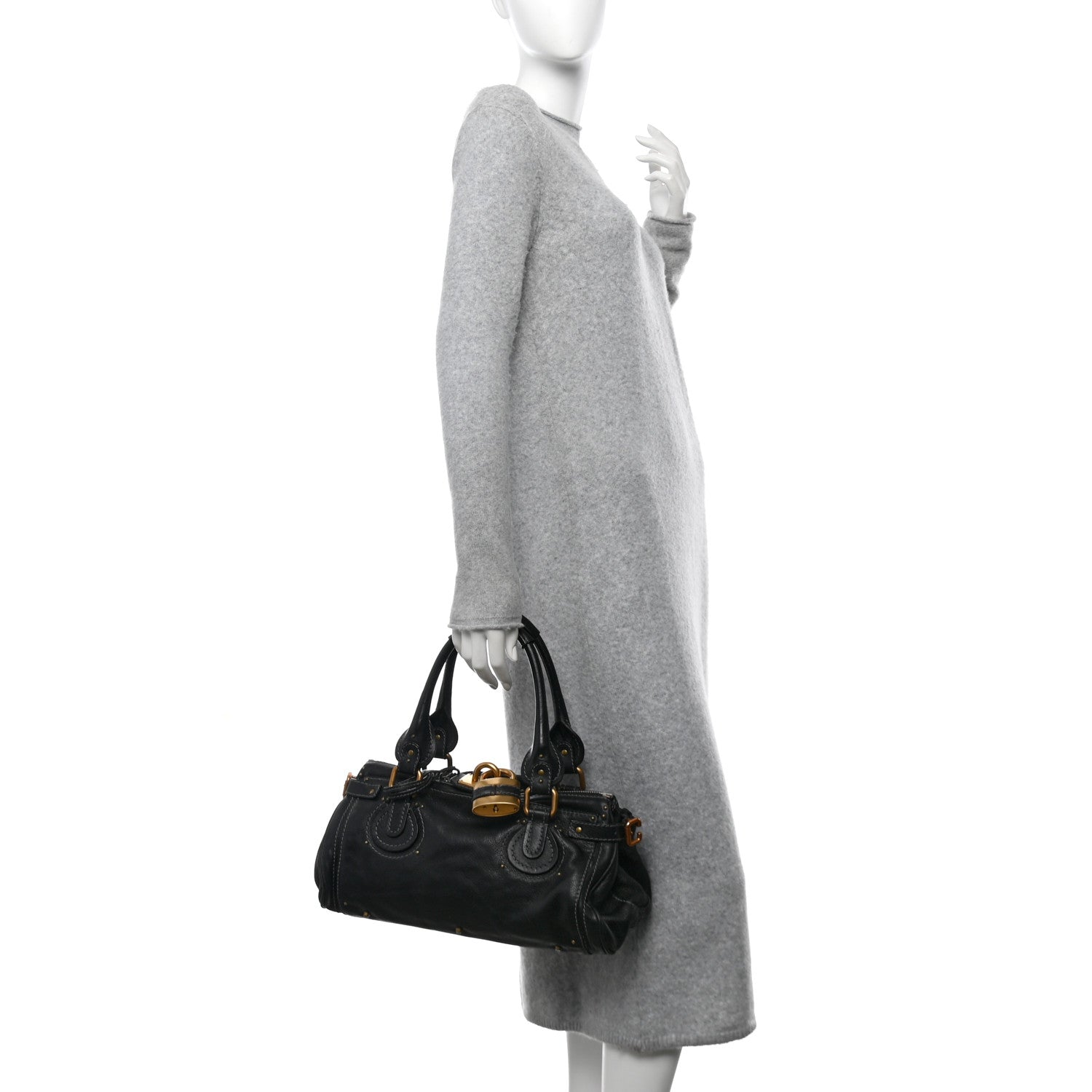 Chloe Calfskin Medium Paddington Satchel Black 2 of 10