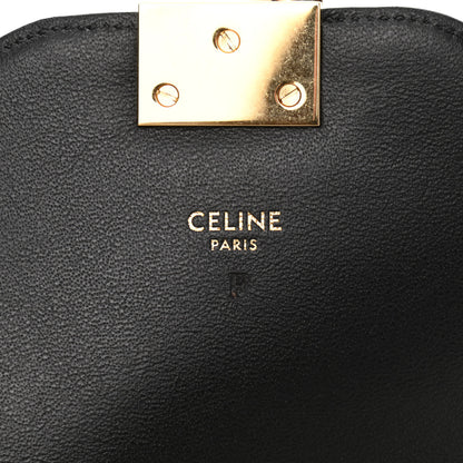 Celine Calfskin Quilted Medium C Bag Black White 6 of 12