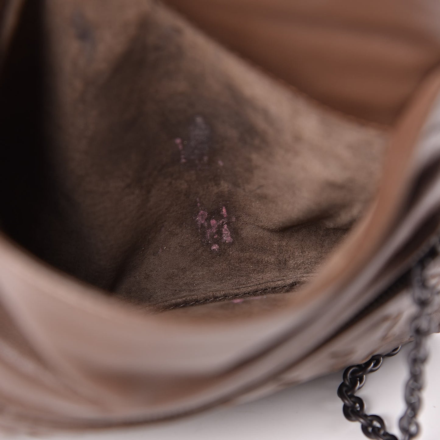 Nappa Intrecciato Small Chain Crossbody Elephant