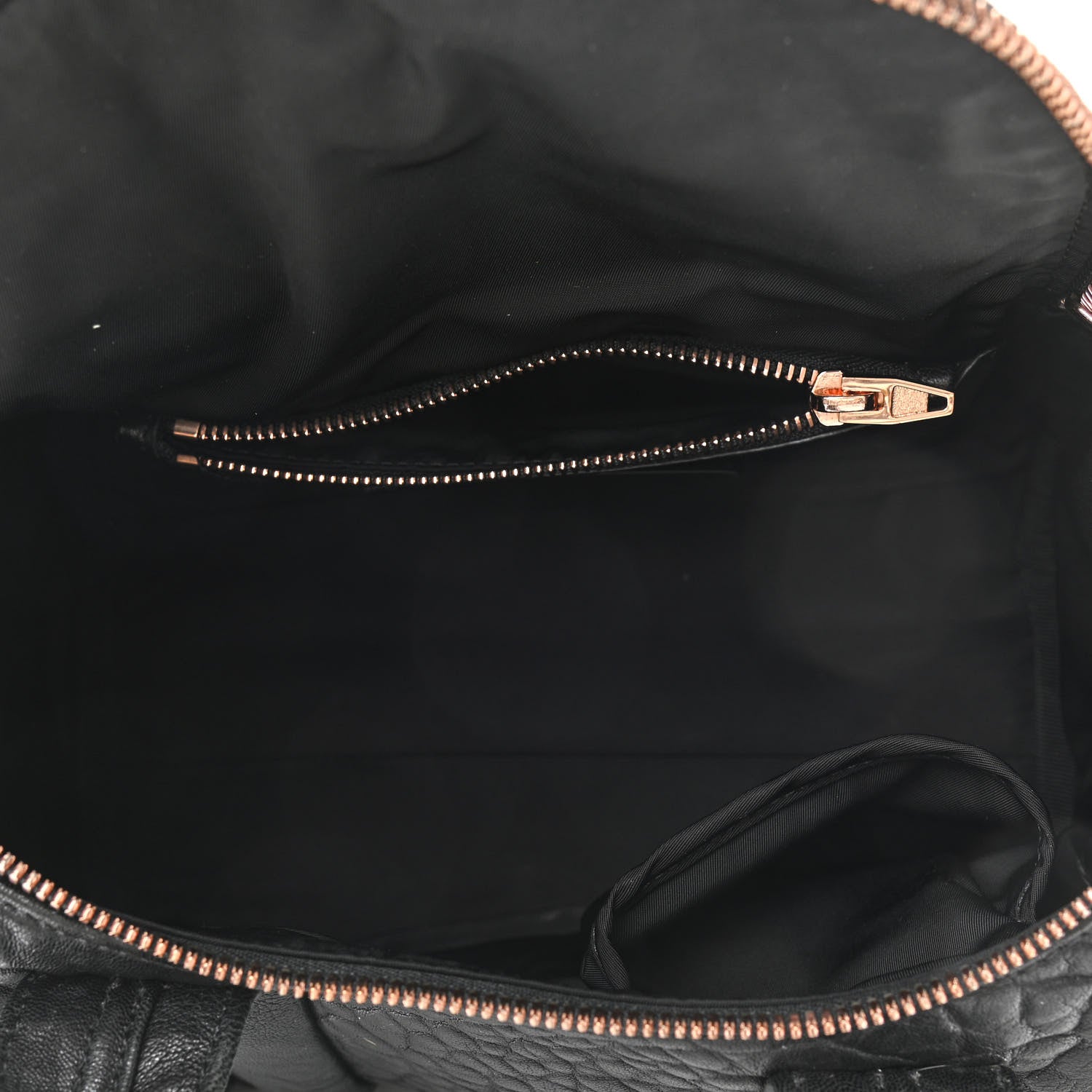 Alexander Wang Pebbled Lambskin Mini Rockie Black Rose Gold Hardware 5 of 9