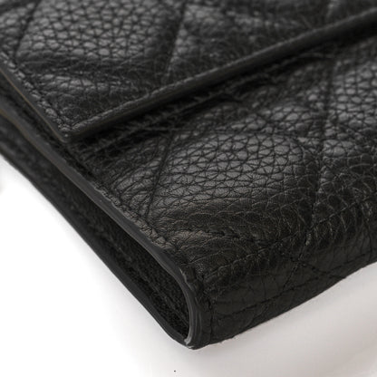 Christian Dior Grained Calfskin Cannage Lady Dior Rendezvous Wallet Black 9 of 10