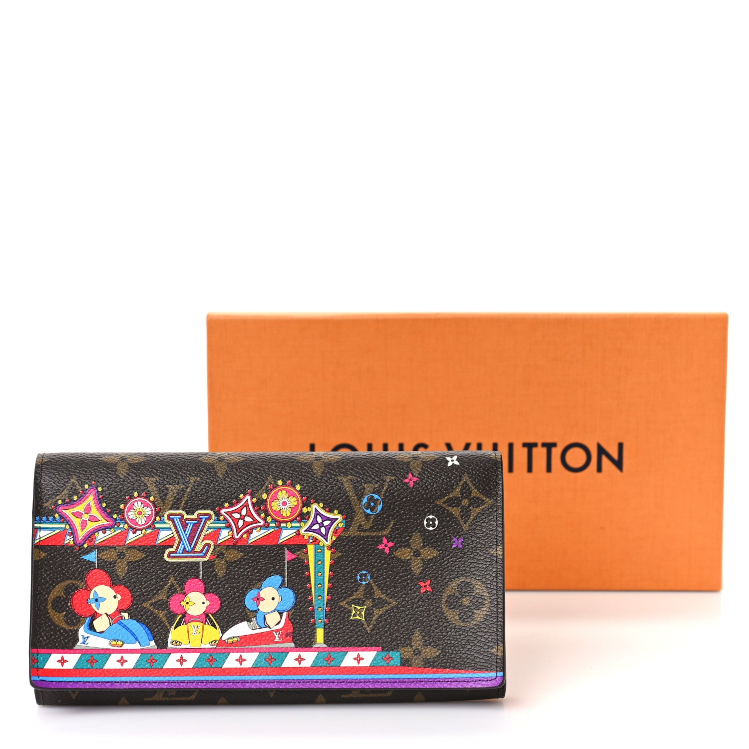 Louis Vuitton Monogram 2020 Christmas Animation Sarah Wallet Coquelicot 9 of 9