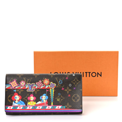 Louis Vuitton Monogram 2020 Christmas Animation Sarah Wallet Coquelicot 9 of 9