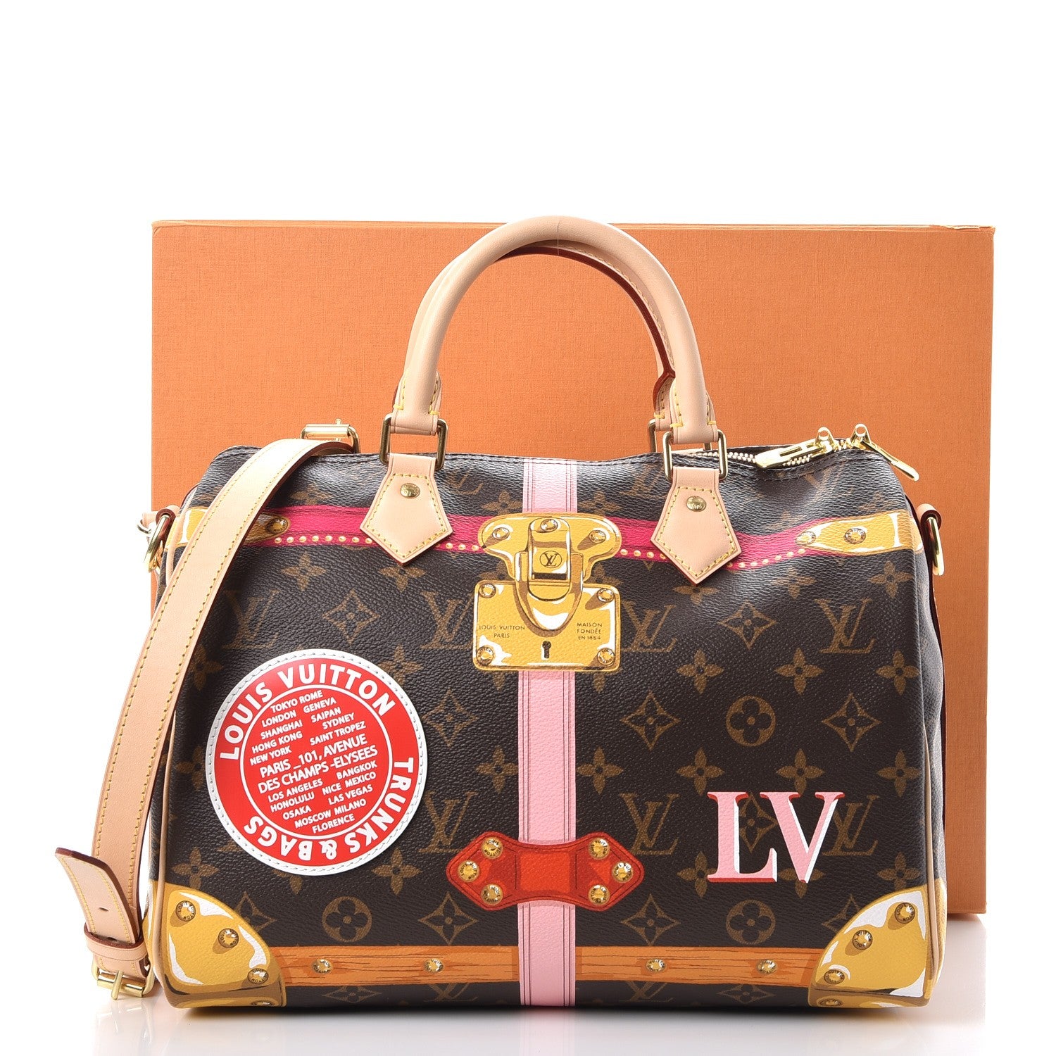 Louis Vuitton Monogram Summer Trunks Speedy Bandouliere 30 8 of 8