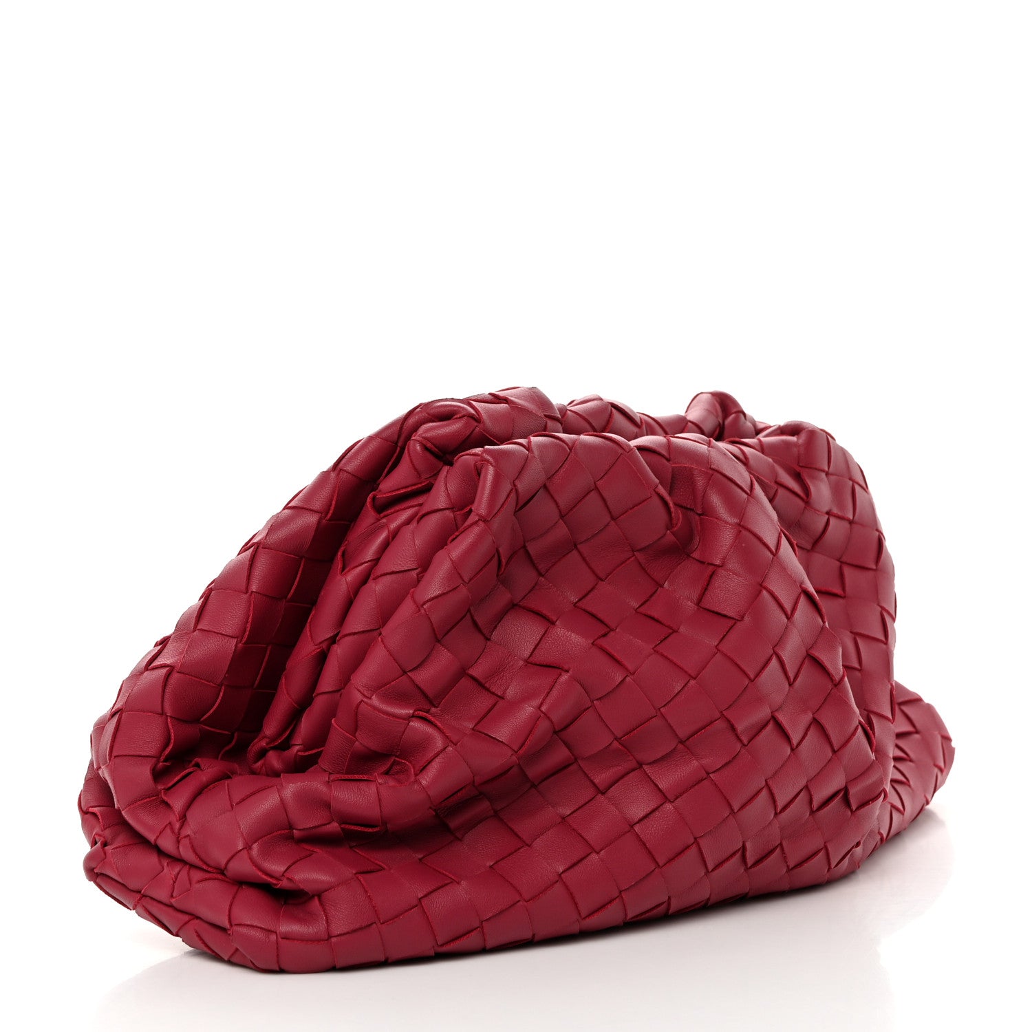 Bottega Veneta Nappa Maxi Intrecciato The Pouch Oversized Clutch Amaranto 3 of 8