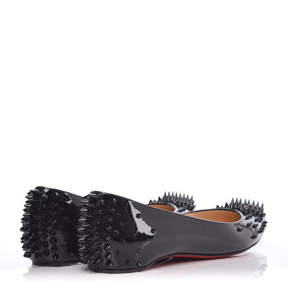Christian Louboutin Patent Goldoflat Spikes Flats 35.5 Black 4 of 12
