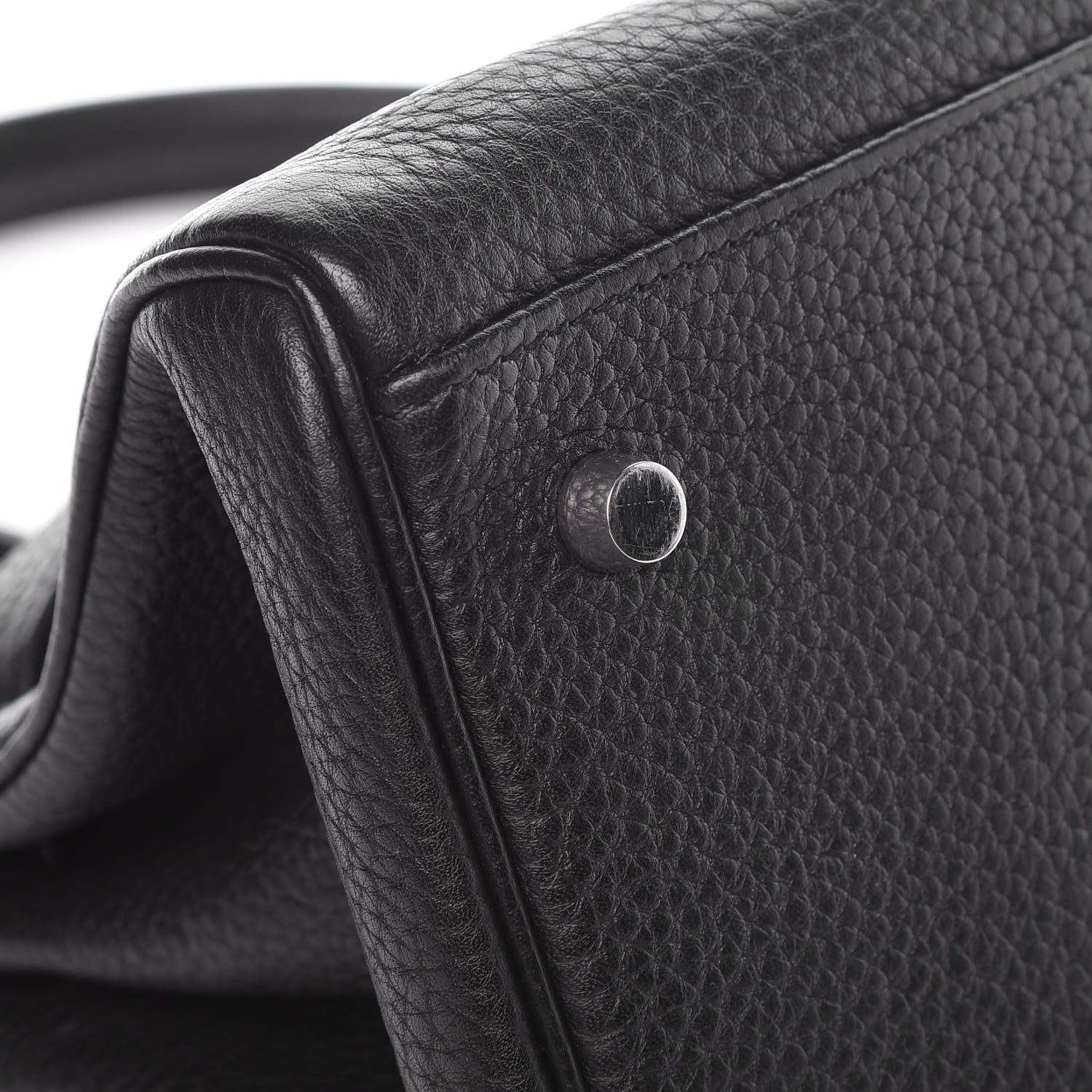 Hermes Taurillon Clemence Shoulder Kelly 40 Black 33 of 33