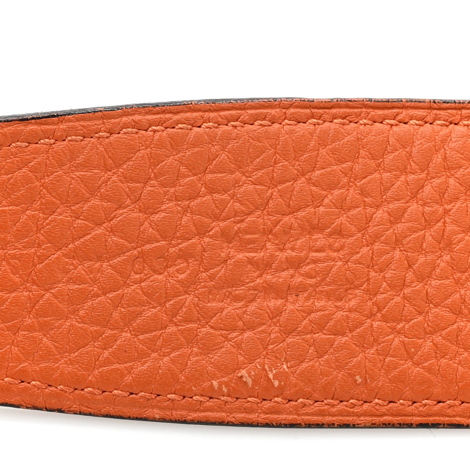Hermes Box Togo 24mm Mini Constance H Belt 80 Black Orange 5 of 9