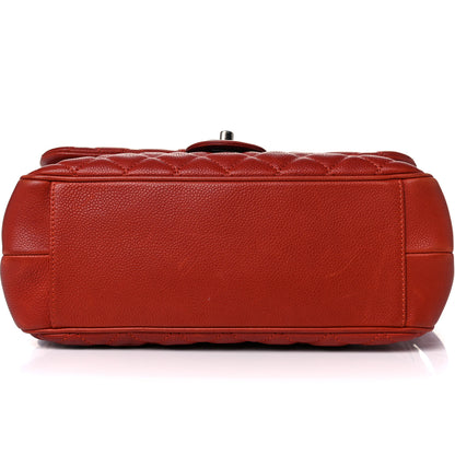 Chanel Caviar Quilted Medium Rock In Rome Single Flap Red 16 of 26