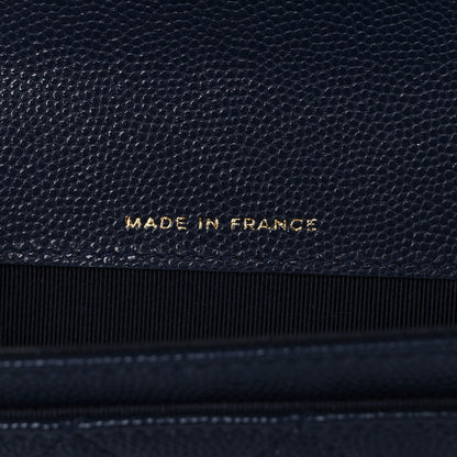 Chanel Caviar Quilted Flap Card Holder Wallet Navy Blue 7 of 11