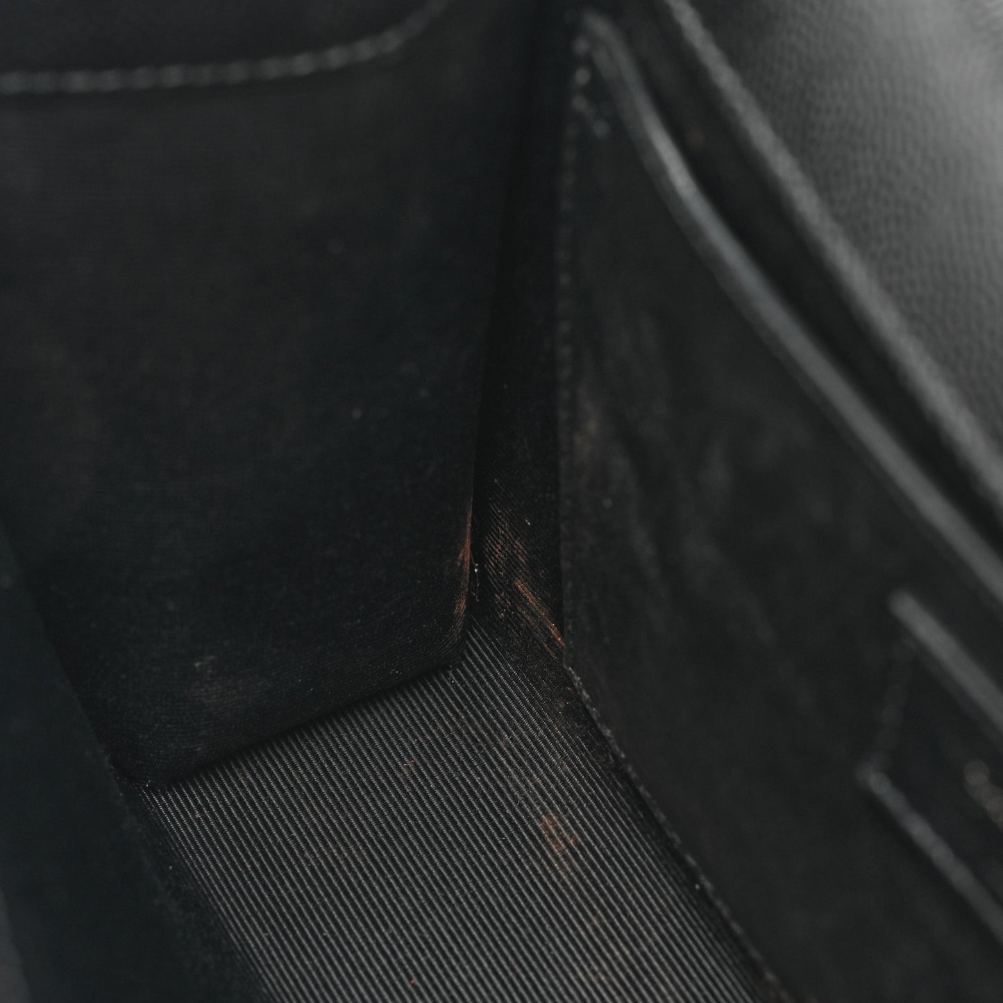 Grain De Poudre Medium Classic Monogram Monochrome Kate Satchel Black