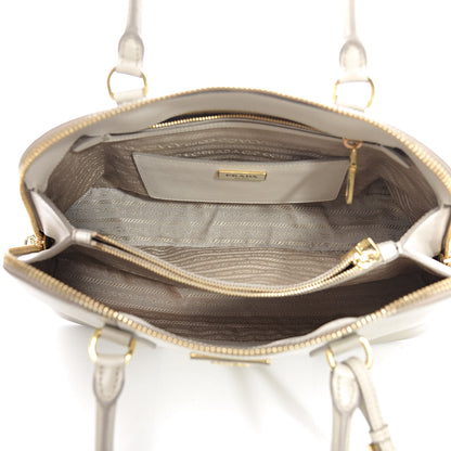 Prada Saffiano Lux Bi-Color Promenade Tote Talco Pomice 5 of 18