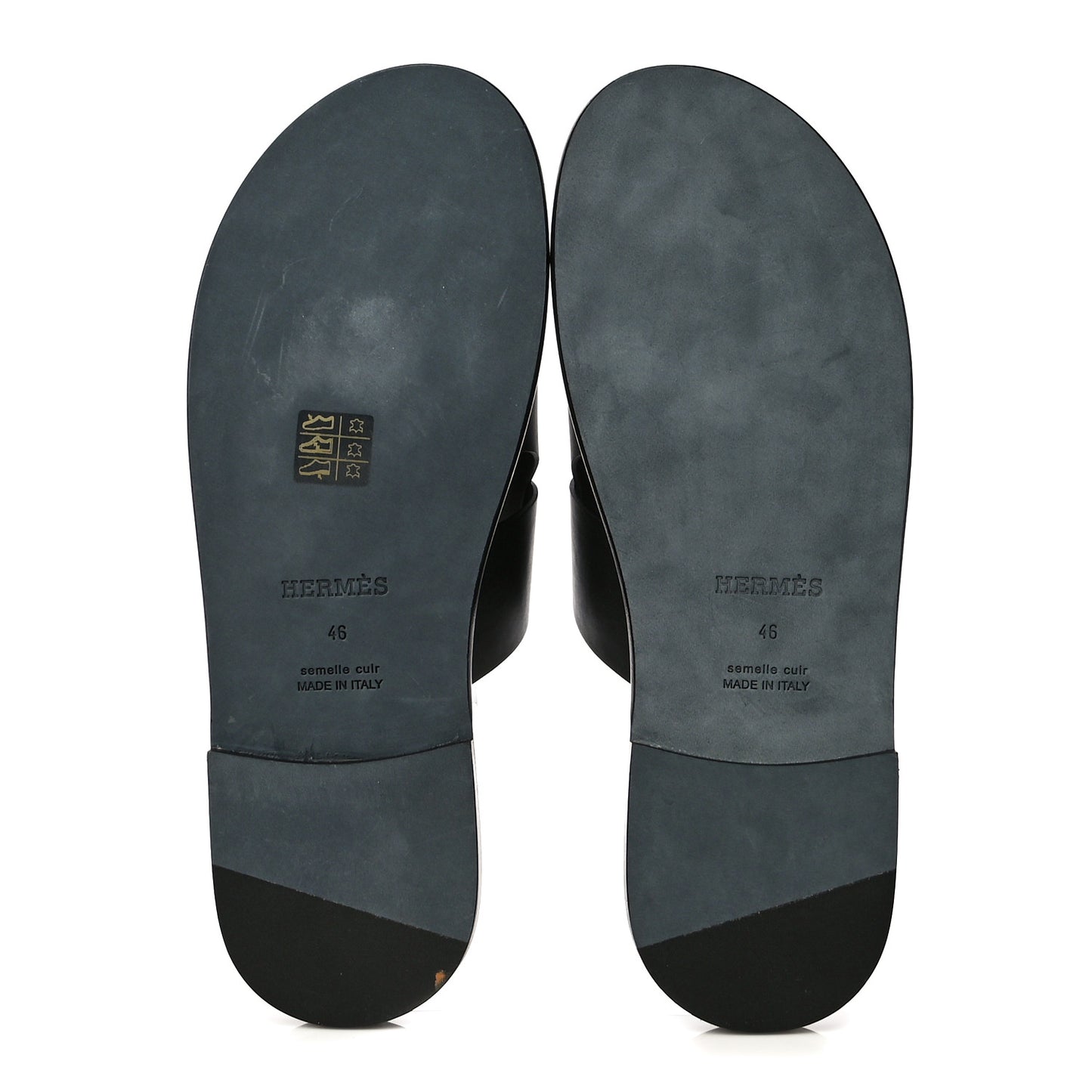Calfskin Mens Arles Mules 46 Black