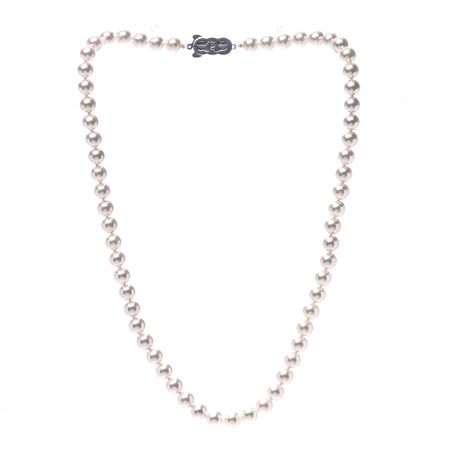 Sterling Silver Akoya Pearl 6.5-7mm Strand Necklace 18
