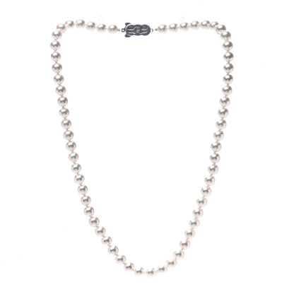 Mikimoto Sterling Silver Akoya Pearl 6.5-7mm Strand Necklace 18 3 of 6