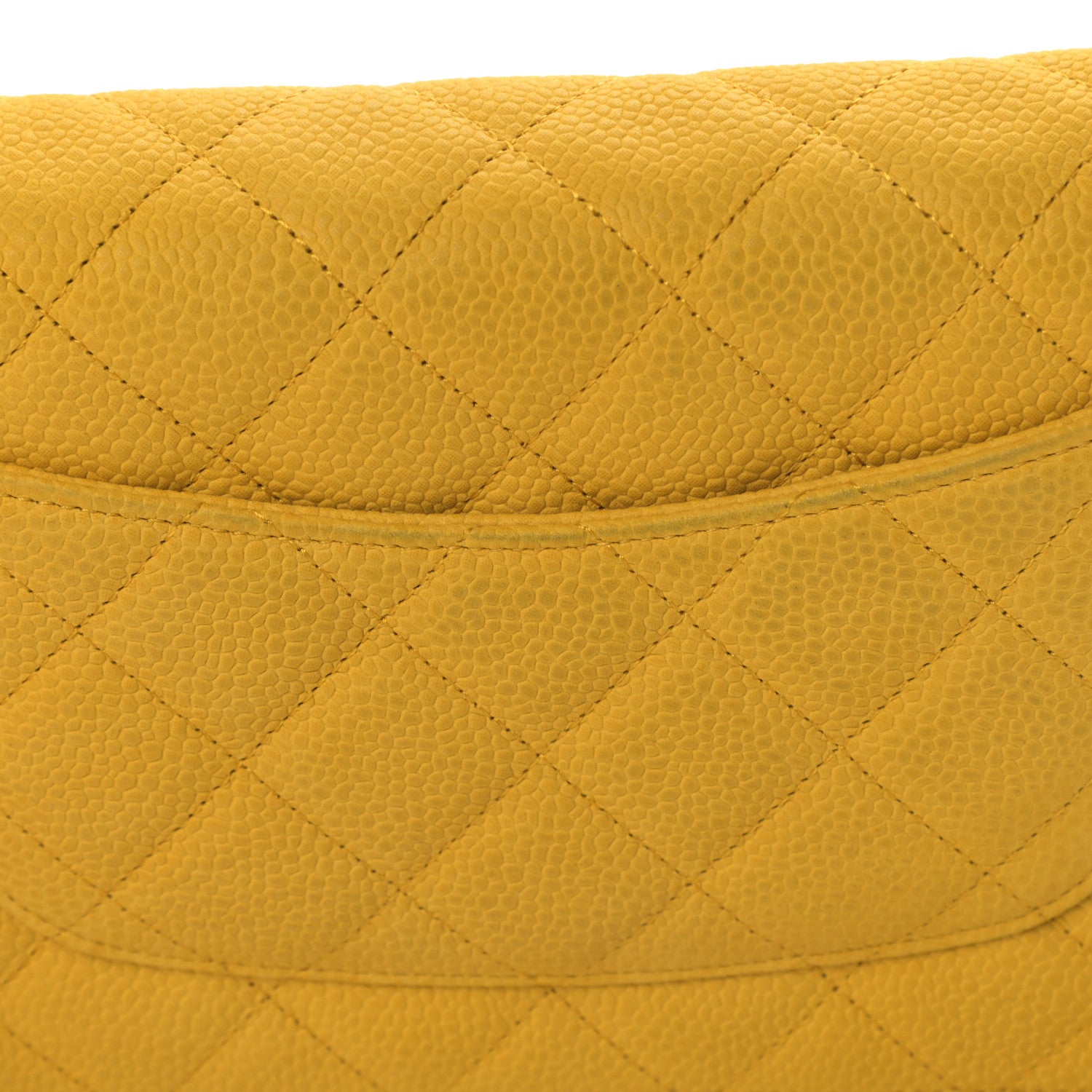 Chanel Iridescent Caviar Quilted Wallet on Chain WOC Yellow 13 of 14
