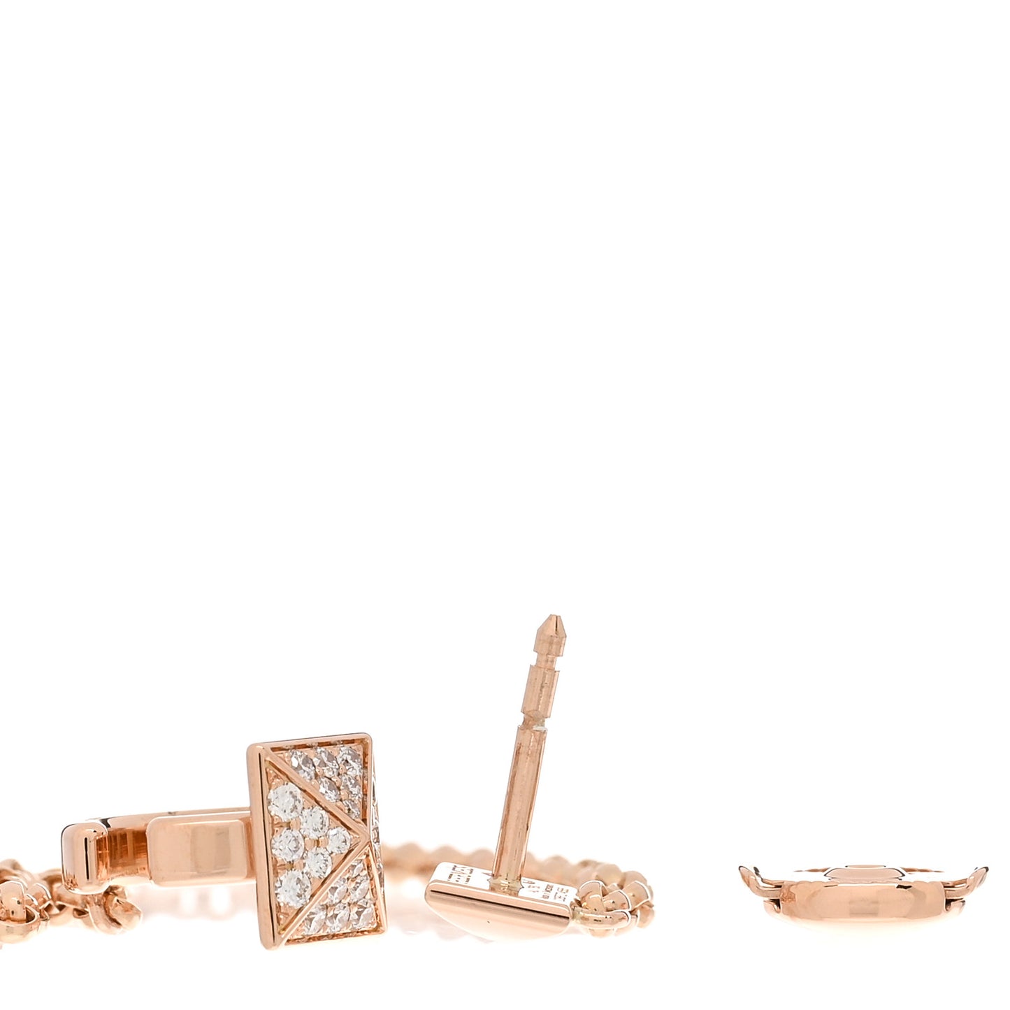 18K Rose Gold Diamond Clou d'H Left Climber Earring