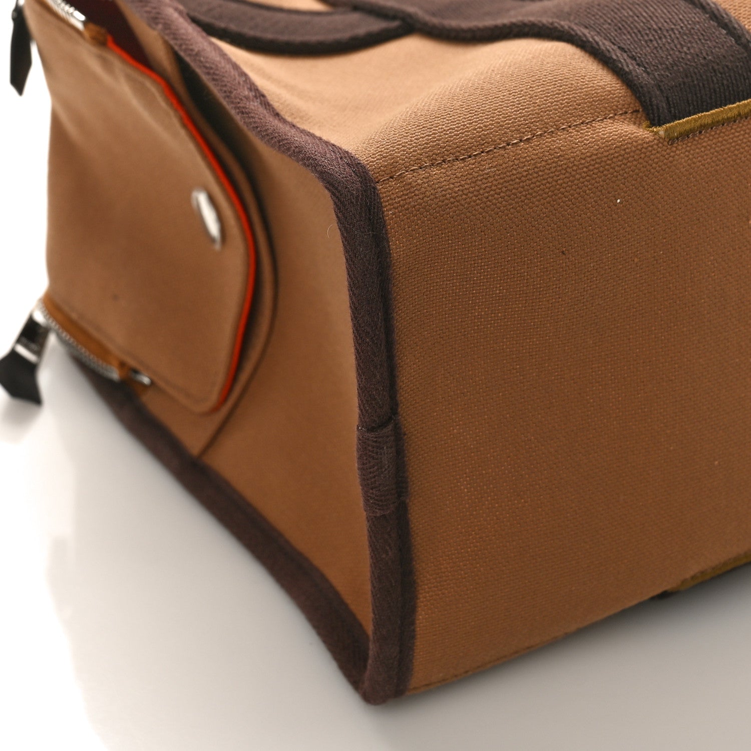 Hermes Polyamide Cotton Carrying Dog Bag Fauve Feu 7 of 8