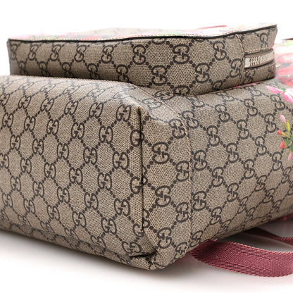 Gucci GG Supreme Monogram Blooms Medium Single Buckle Backpack Beige Multicolor Dry Rose 10 of 10
