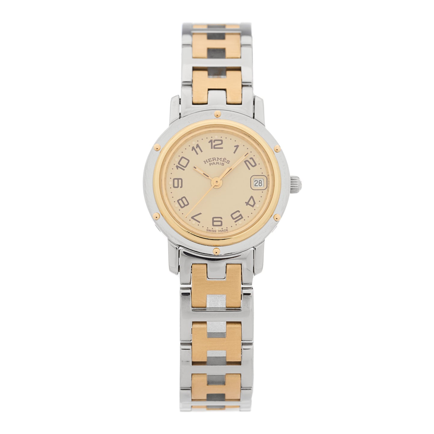 Stainless Steel 24mm Clipper Quartz Watch Gold