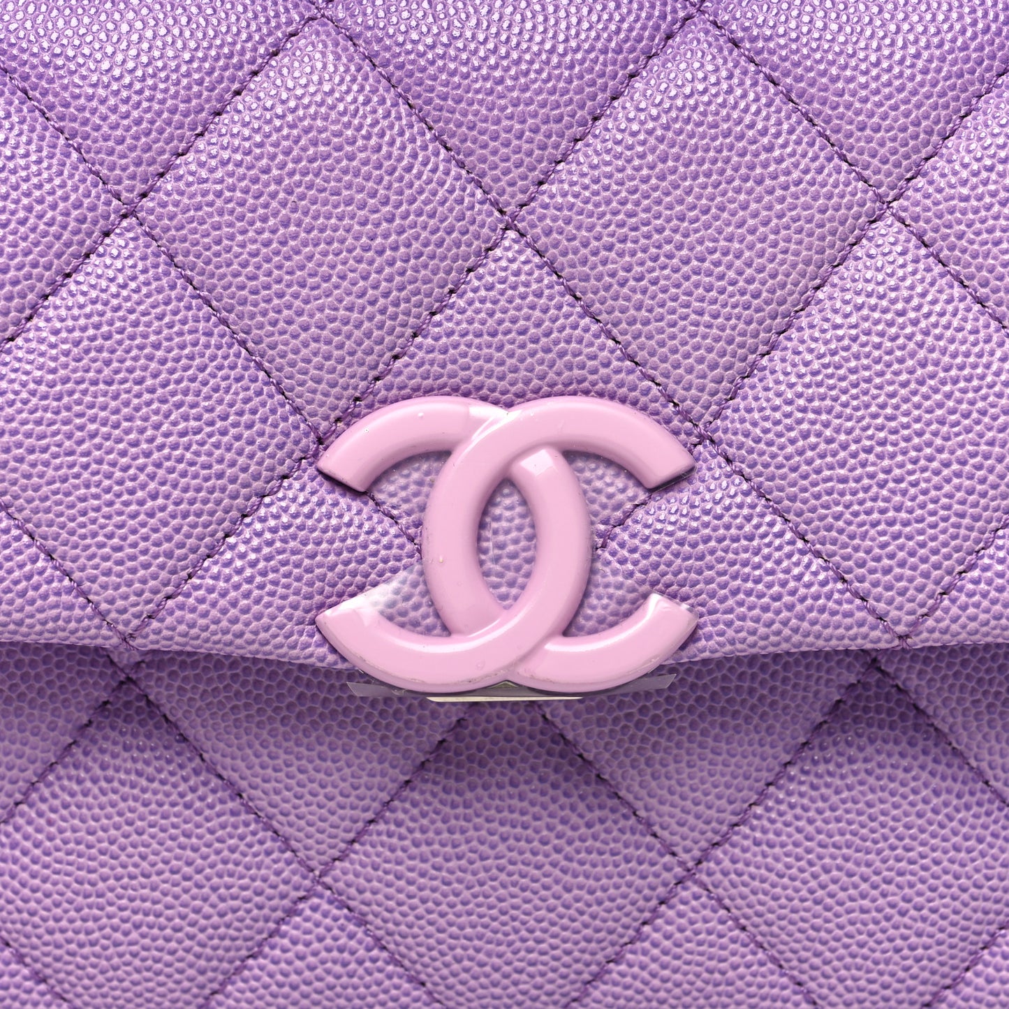 Shaded Caviar Quilted My Everything Small Flap Purple Light Purple