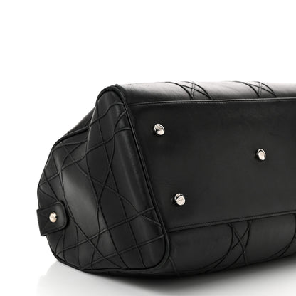 Christian Dior Lambskin Cannage Granville Polochon Black 9 of 13