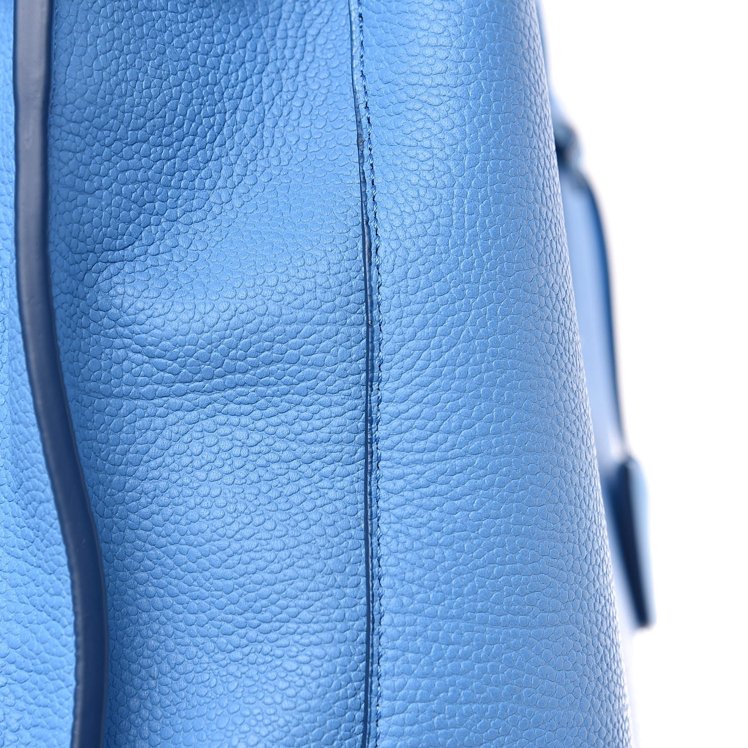 MCM Grained Calfskin Large Milla Tote Tile Blue 12 of 14