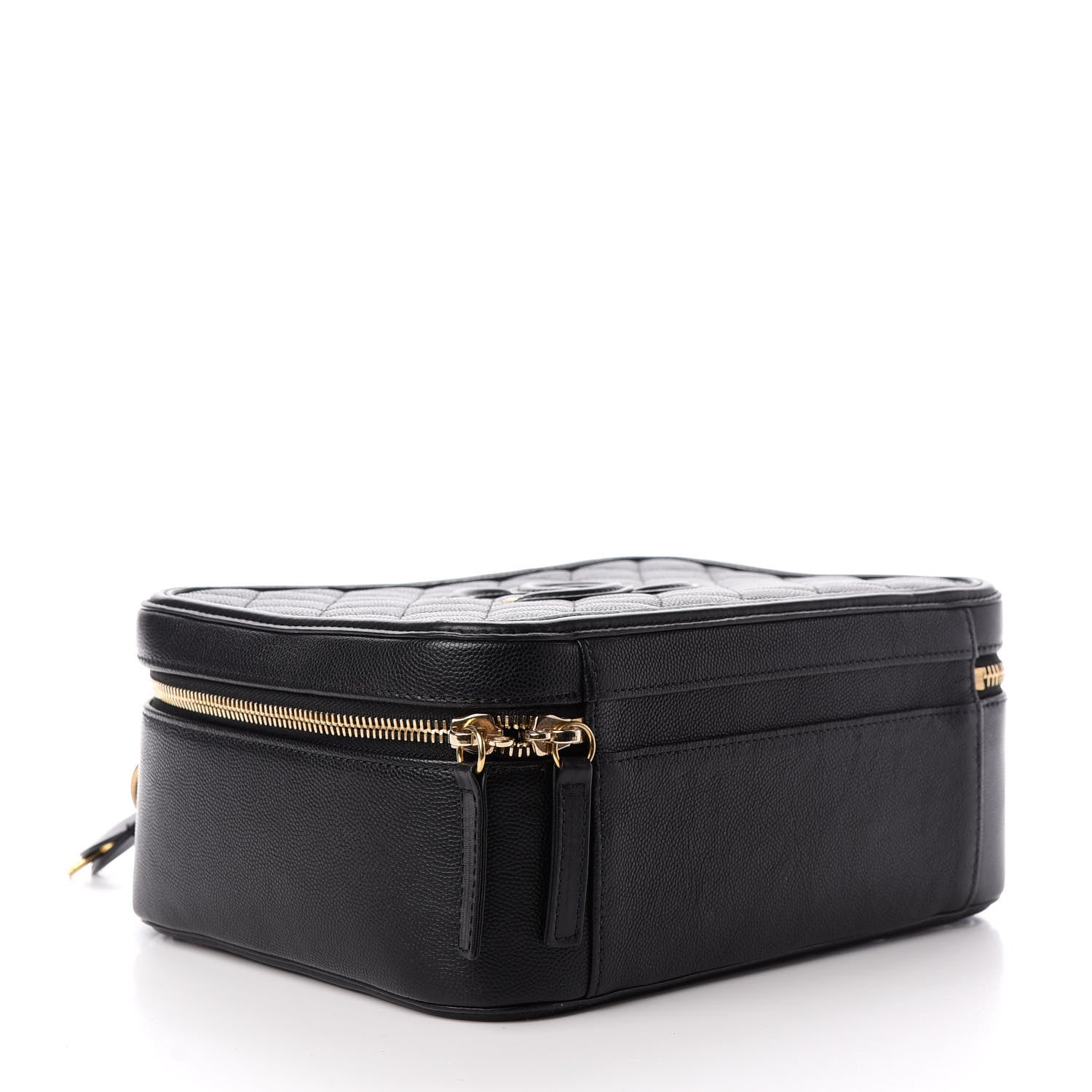 Chanel Caviar Quilted Large CC Filigree Vanity Case Black 4 of 10